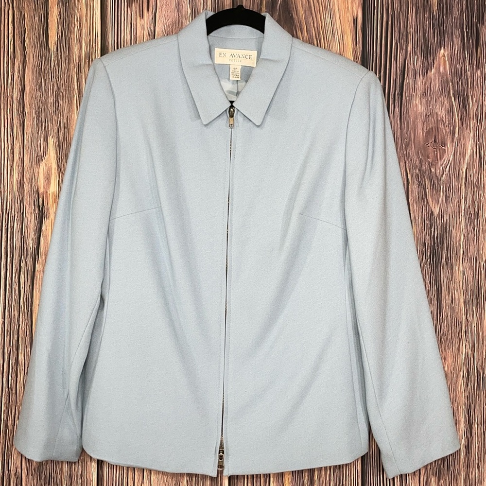 EN AVANCE WOMEN Petite size 8 JACKET Size Medium Color Light Blue new with tags